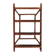 bali & pari Basile Marbled Tortoise Rattan 4-Tier Wall Display Shelf