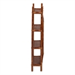 bali & pari Basile Marbled Tortoise Rattan 4-Tier Wall Display Shelf