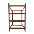 bali & pari Basile Marbled Tortoise Rattan 4-Tier Wall Display Shelf