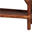 bali & pari Basile Marbled Tortoise Rattan 4-Tier Wall Display Shelf