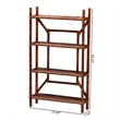 bali & pari Basile Marbled Tortoise Rattan 4-Tier Wall Display Shelf
