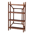 bali & pari Basile Marbled Tortoise Rattan 4-Tier Wall Display Shelf