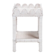 bali & pari Sumana Natural Rattan Side Table 2-Tier Accent End Table White