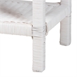 bali & pari Sumana Natural Rattan Side Table 2-Tier Accent End Table White