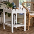bali & pari Sumana Natural Rattan Side Table 2-Tier Accent End Table White