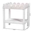bali & pari Sumana Natural Rattan Side Table 2-Tier Accent End Table White
