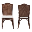 bali & pari Mahdis Natural Rattan 2-Piece Dining Chair Set with Cushion