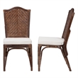 bali & pari Mahdis Natural Rattan 2-Piece Dining Chair Set with Cushion