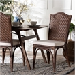 bali & pari Mahdis Natural Rattan 2-Piece Dining Chair Set with Cushion