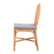 bali & pari Oberon Natural Rattan Dining Chair with Cushion Accent Seating