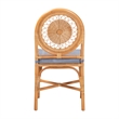 bali & pari Oberon Natural Rattan Dining Chair with Cushion Accent Seating
