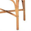 bali & pari Oberon Natural Rattan Dining Chair with Cushion Accent Seating