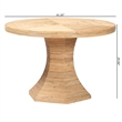bali & pari Benito Natural Rattan Dining Table with Hourglass Pedestal Base