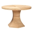 bali & pari Benito Natural Rattan Dining Table with Hourglass Pedestal Base