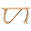 bali & pari Araceli Rattan S-Curve Console Table Sculptural Accent Table