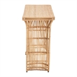 bali & pari Araceli Rattan S-Curve Console Table Sculptural Accent Table