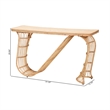 bali & pari Araceli Rattan S-Curve Console Table Sculptural Accent Table