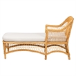 bali & pari Bruno Natural Rattan Chaise Lounge Chair with Cushion