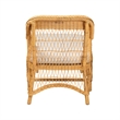 bali & pari Bruno Natural Rattan Chaise Lounge Chair with Cushion