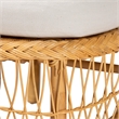 bali & pari Bruno Natural Rattan Chaise Lounge Chair with Cushion