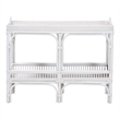 bali & pari Lombok Natural Rattan Console Table 2-Tier Accent Table White