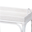 bali & pari Lombok Natural Rattan Console Table 2-Tier Accent Table White