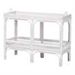bali & pari Lombok Natural Rattan Console Table 2-Tier Accent Table White