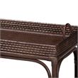 bali & pari Lombok Natural Rattan Console Table 2-Tier Accent Table Espresso