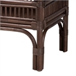 bali & pari Lombok Natural Rattan Console Table 2-Tier Accent Table Espresso