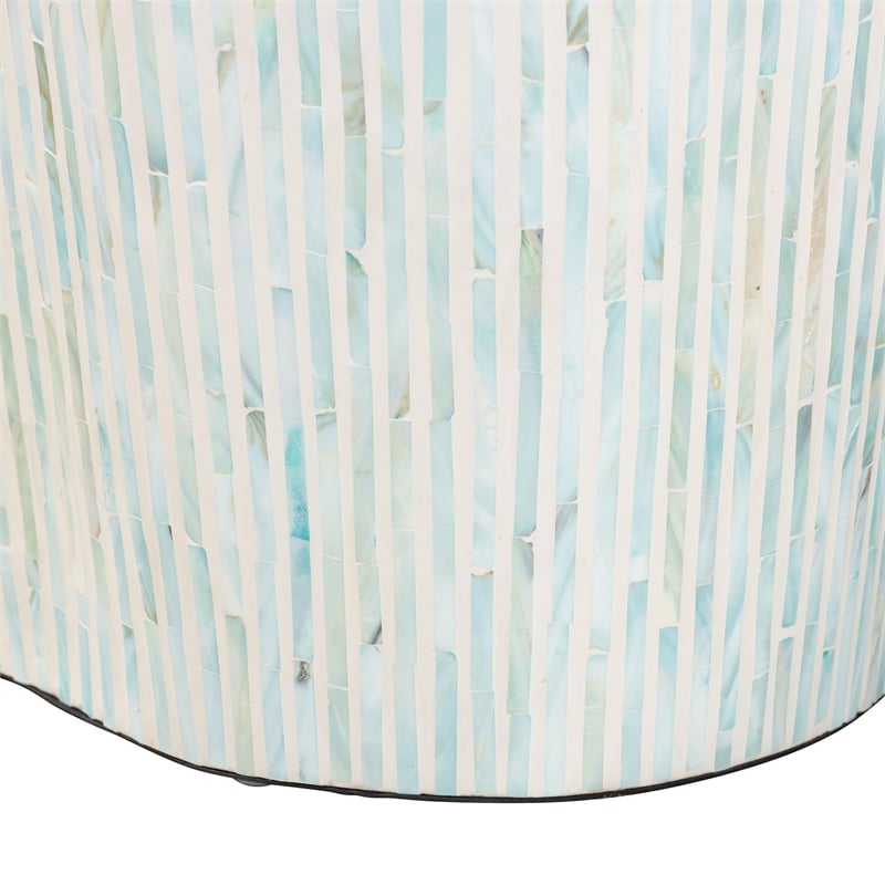 bali & pari Fiorella Capiz Shell Coffee Table Irregular Shape Accent Table