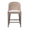 bali & pari Lara Kubu Rattan Counter Stool with Cushion Accent Stool
