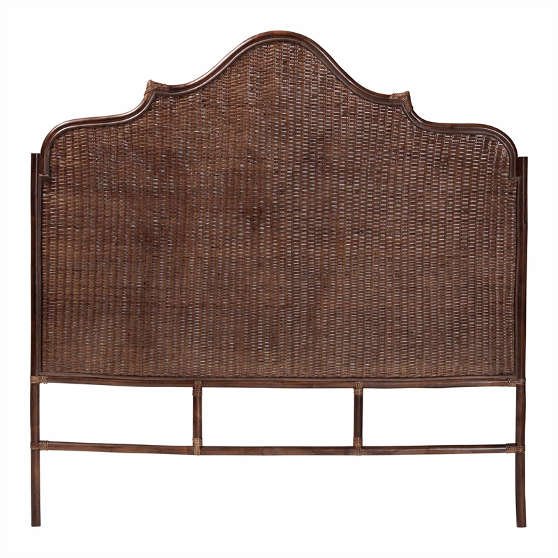 bali & pari Jaelle Natural Rattan Standalone Headboard Panel Headboard King