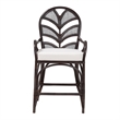 bali & pari Niven Natural Rattan Counter Stool with Cushion Wicker Accent Stool