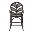 bali & pari Niven Natural Rattan Counter Stool with Cushion Wicker Accent Stool