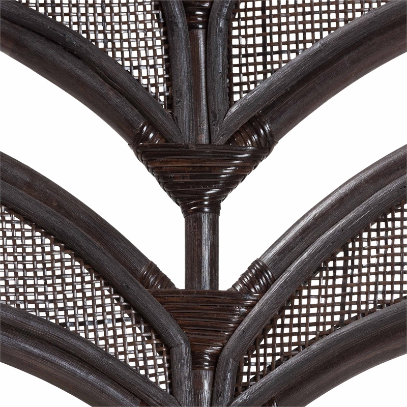 bali & pari Niven Natural Rattan Counter Stool with Cushion Wicker Accent Stool
