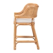 bali & pari Ottis Natural Rattan Counter Stool with Cushion Kitchen Island