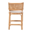 bali & pari Ottis Natural Rattan Counter Stool with Cushion Kitchen Island