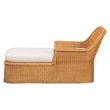 bali & pari Cesar Natural Rattan Chaise Lounge Chair with Cushion