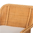 bali & pari Cesar Natural Rattan Chaise Lounge Chair with Cushion