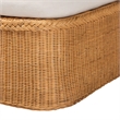 bali & pari Cesar Natural Rattan Chaise Lounge Chair with Cushion