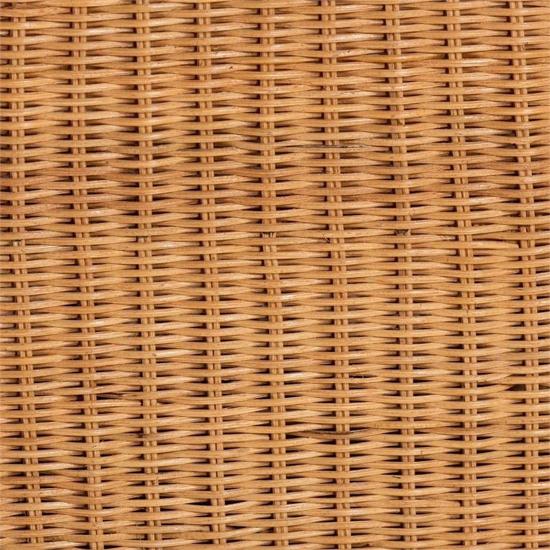 bali & pari Cesar Natural Rattan Chaise Lounge Chair with Cushion
