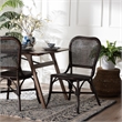 bali & pari Irene Natural Rattan Dining Chair Handwoven Wicker Accent Chair