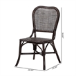 bali & pari Irene Natural Rattan Dining Chair Handwoven Wicker Accent Chair