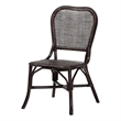bali & pari Irene Natural Rattan Dining Chair Handwoven Wicker Accent Chair