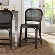bali & pari Irene Natural Rattan Counter Stool Handwoven Wicker Accent Stool