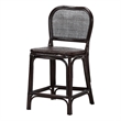 bali & pari Irene Natural Rattan Counter Stool Handwoven Wicker Accent Stool