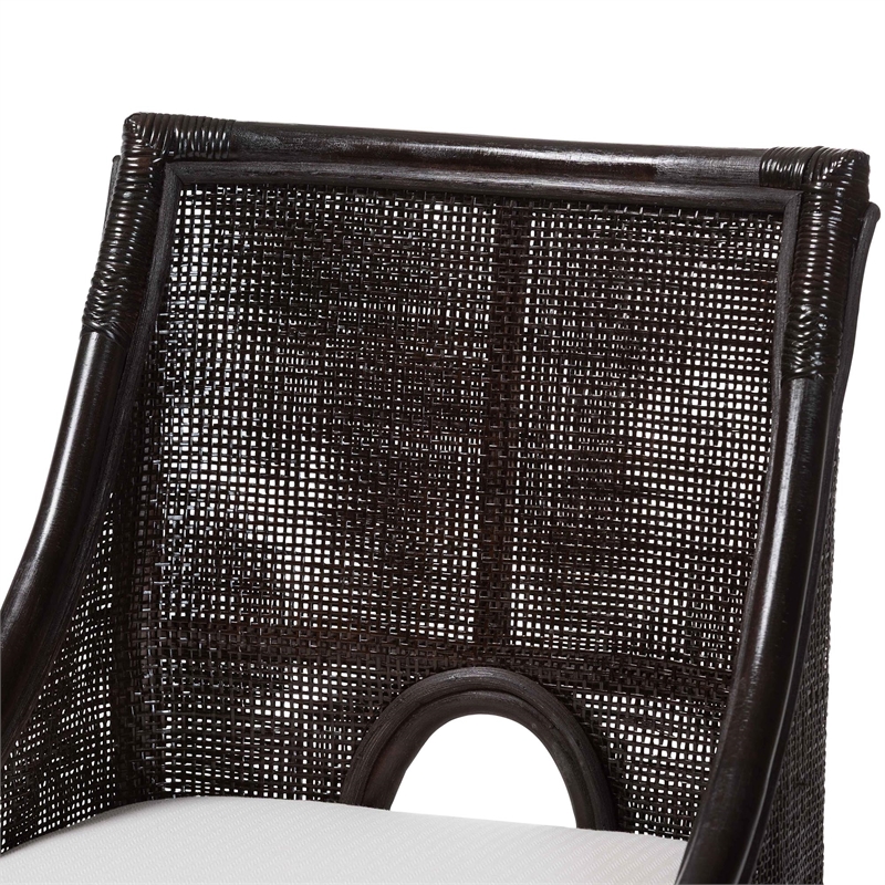 bali & pari Acton Natural Rattan Counter Stool Handwoven Wicker Accent Stool