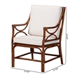bali & pari Cleantha Marbled Tortoise Natural Rattan Armchair