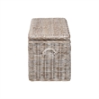 bali & pari Clarette Whitewashed Rattan Storage Bench Handwoven Storage Trunk