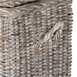 bali & pari Clarette Whitewashed Rattan Storage Bench Handwoven Storage Trunk